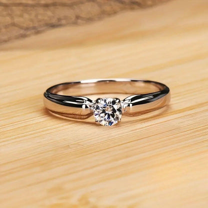 Brilliant Zircon Solitaire Ring