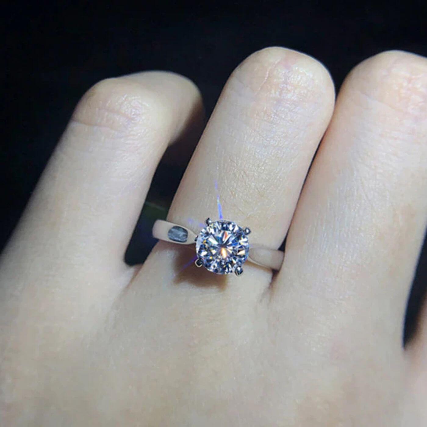 Brilliant Zircon Solitaire Ring