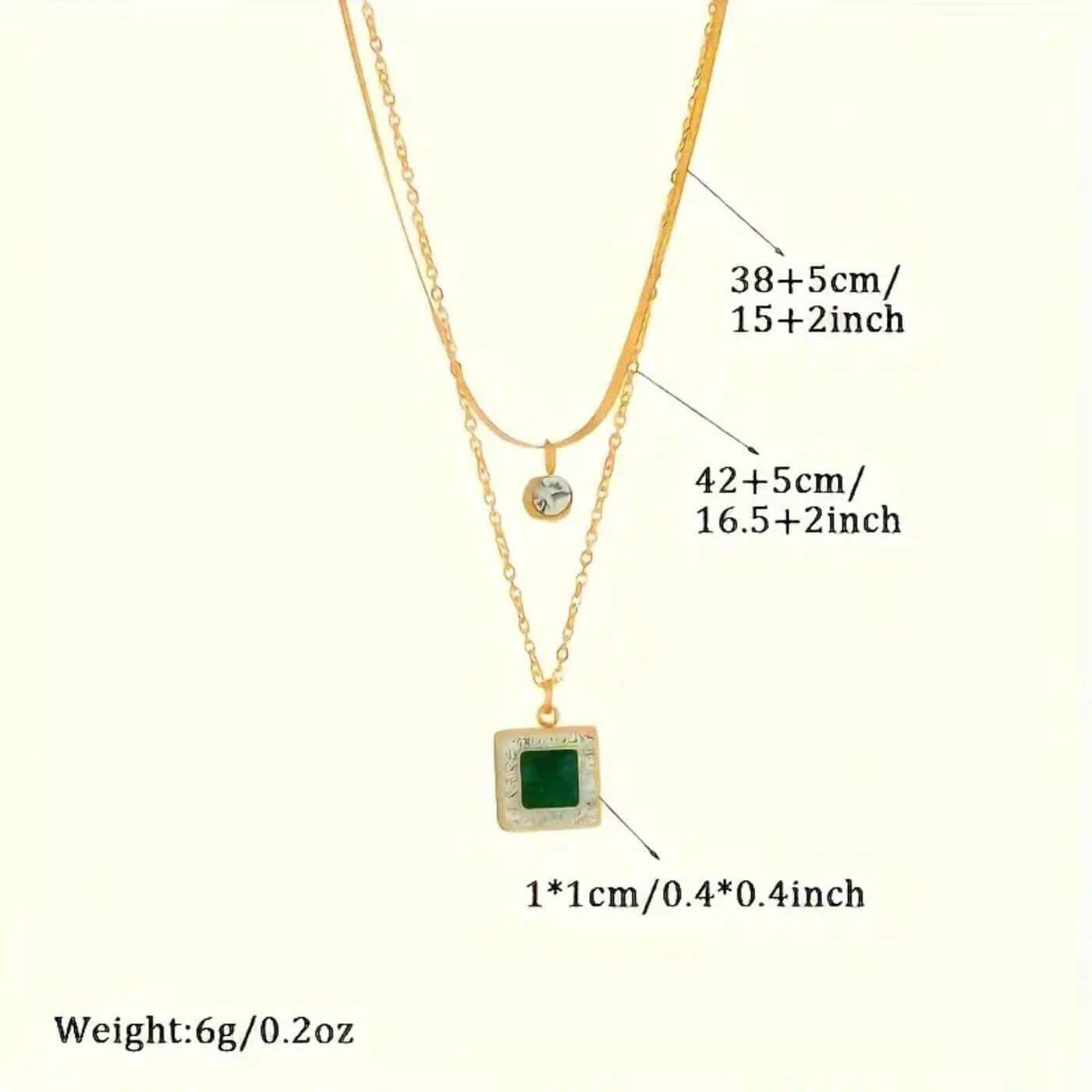 Classic Emerald and Crystal Layered Necklace