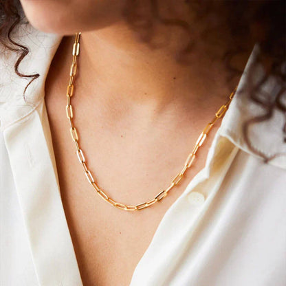 Classic Gold Chain Collar Necklace
