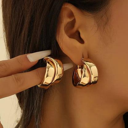 Classic Gold Layered Hoop Earrings
