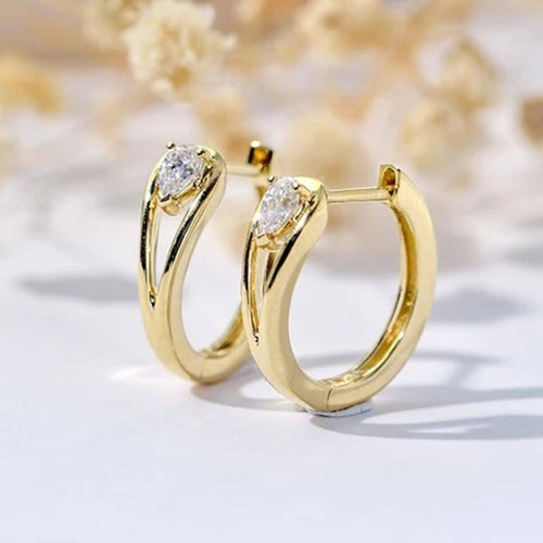 Classic Gold Sparkle Hoop Earrings