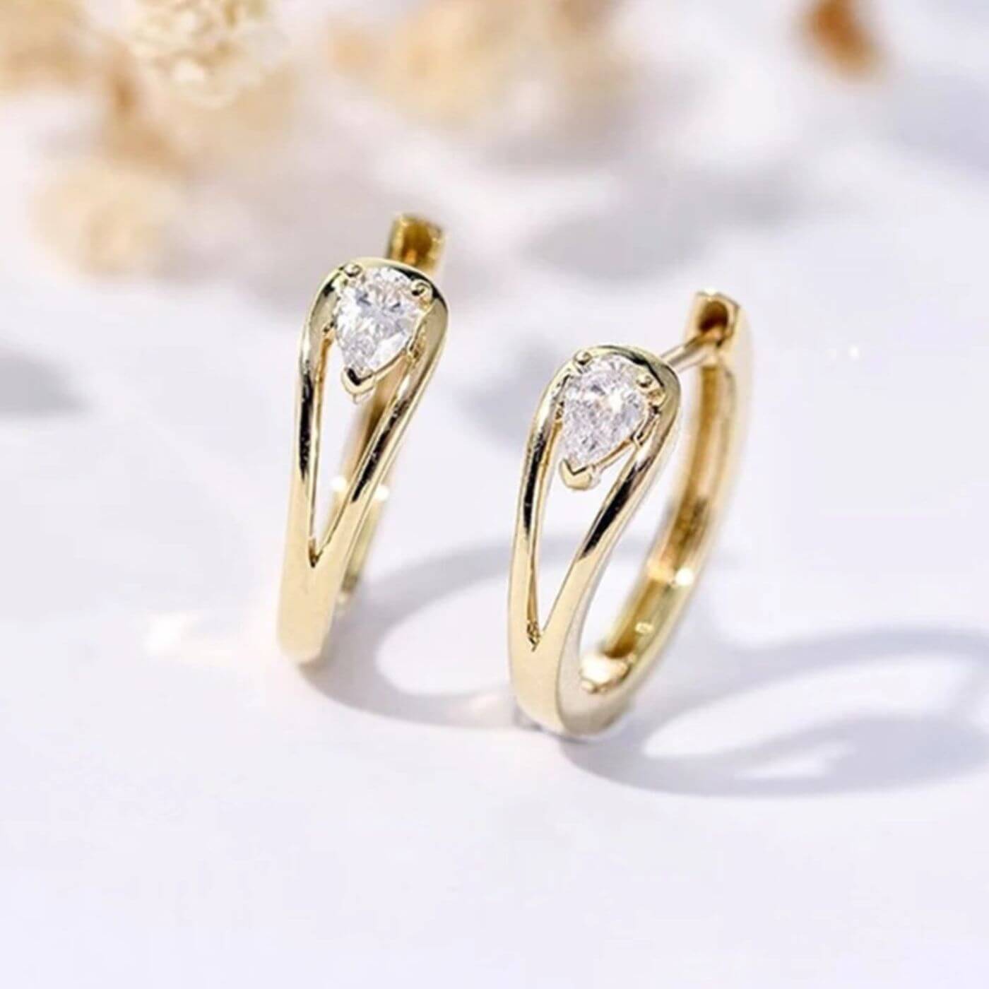 Classic Gold Sparkle Hoop Earrings