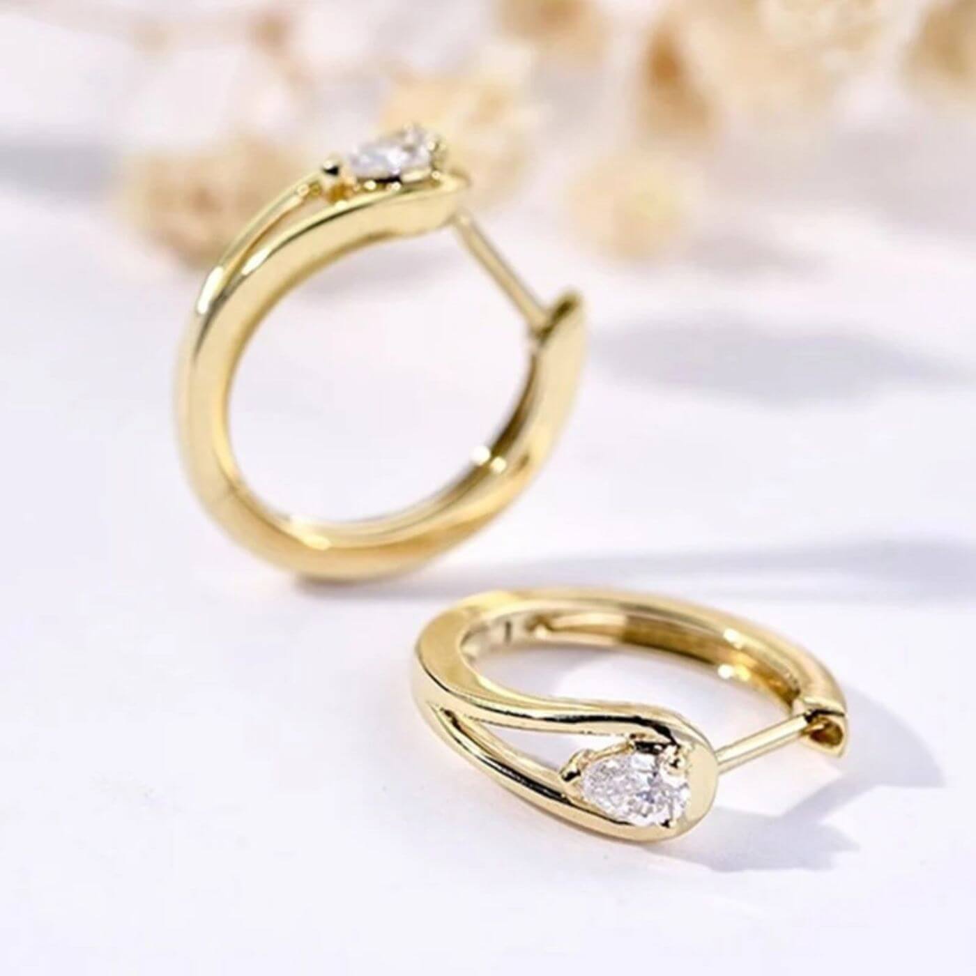 Classic Gold Sparkle Hoop Earrings