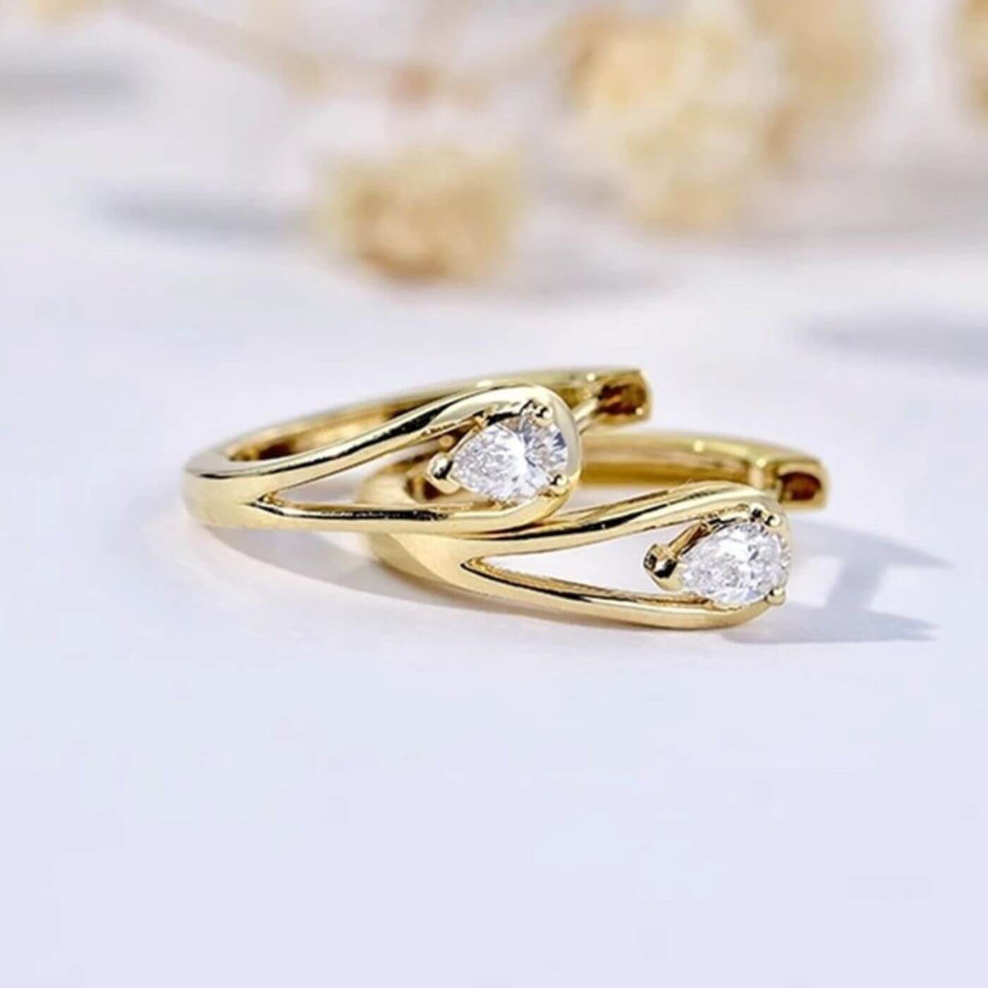 Classic Gold Sparkle Hoop Earrings