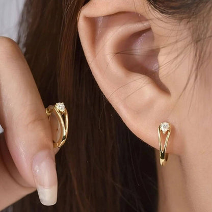 Classic Gold Sparkle Hoop Earrings
