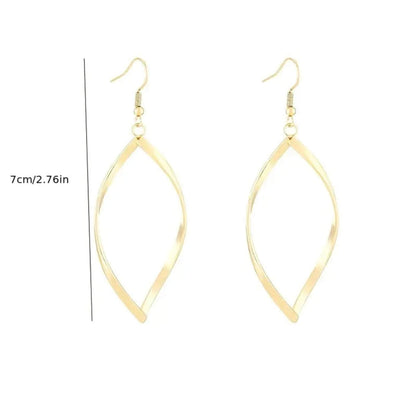 Classic Gold Twist Drop Earrings