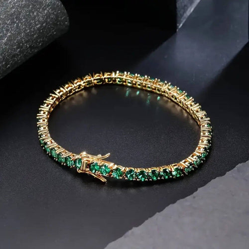 Classic Green Crystal Tennis Bracelet