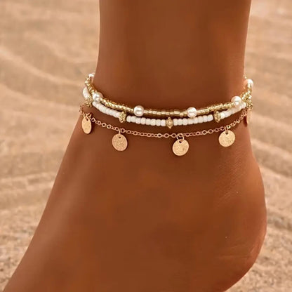 Classic Pearl Beaded Anklet