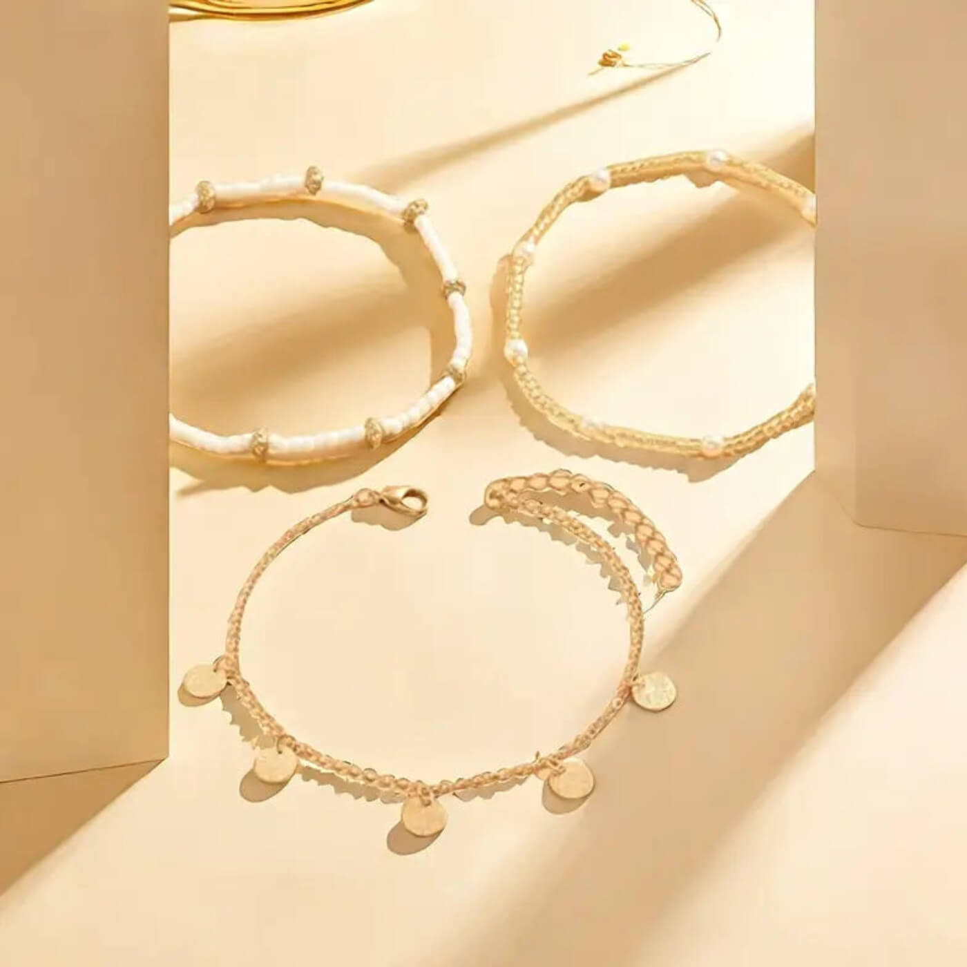 Classic Pearl Beaded Anklet