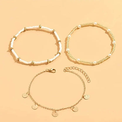 Classic Pearl Beaded Anklet