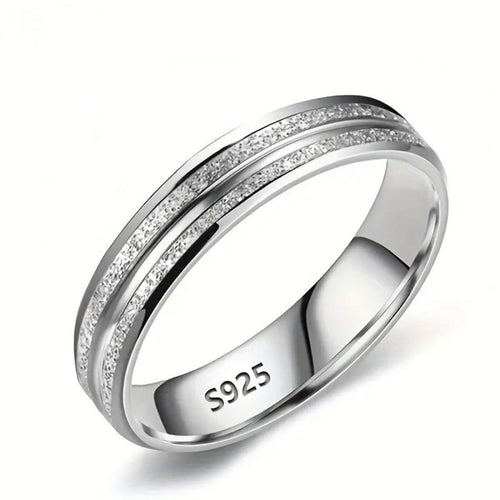 Classic Sterling Silver Textured Band Ring