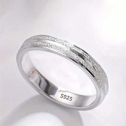 Classic Sterling Silver Textured Band Ring