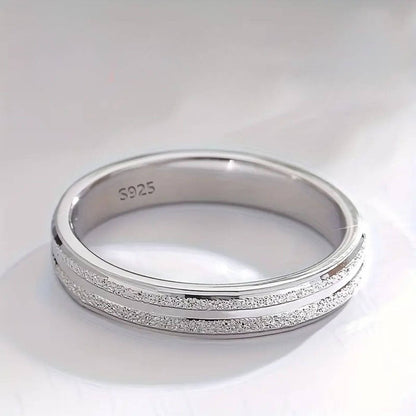 Classic Sterling Silver Textured Band Ring