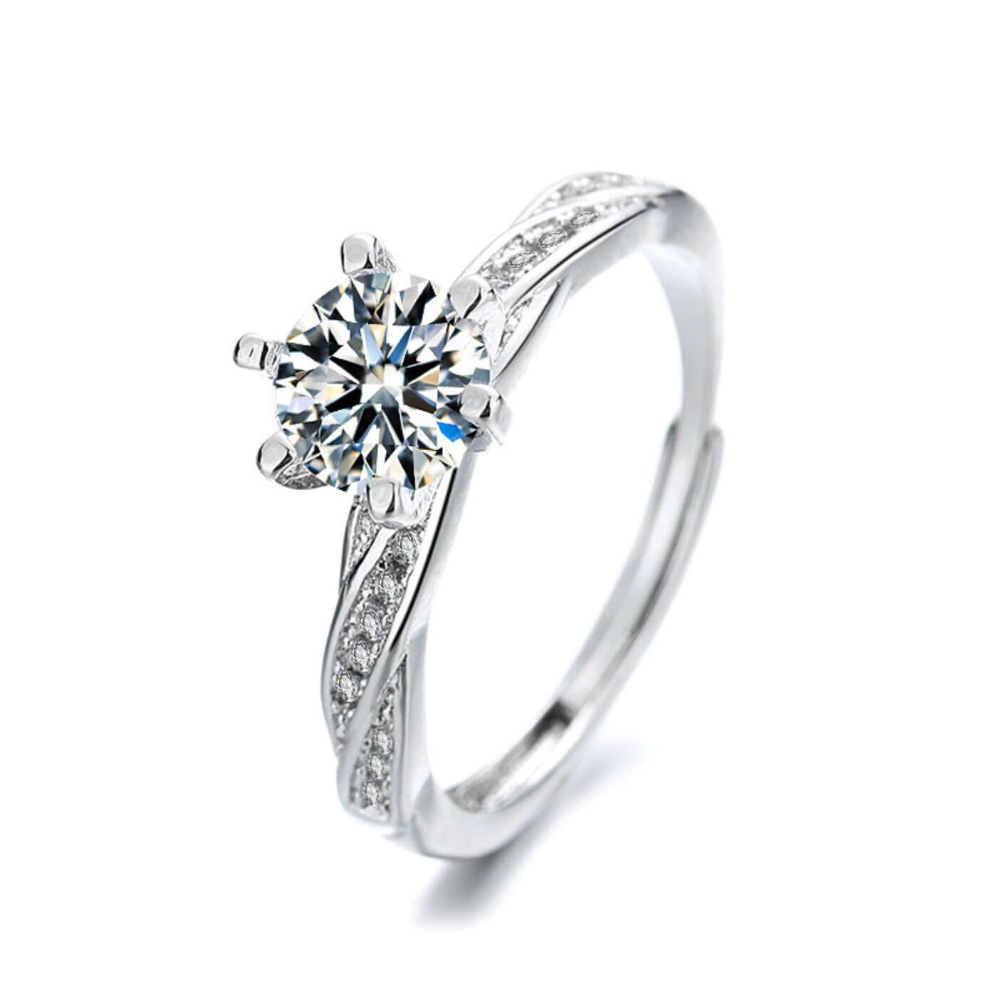 Classic Zirconia Infinity Adjustable Engagement Ring
