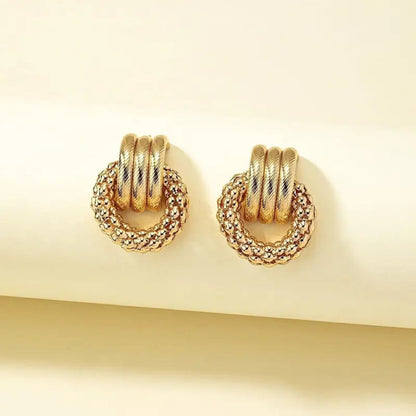 Elegant Braided Circle Earrings
