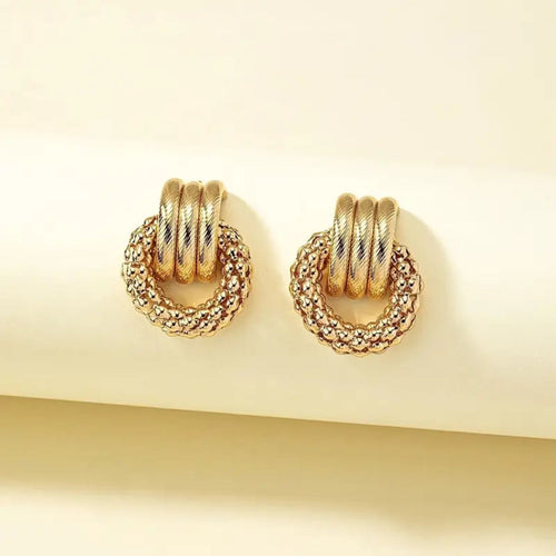Elegant Braided Circle Earrings