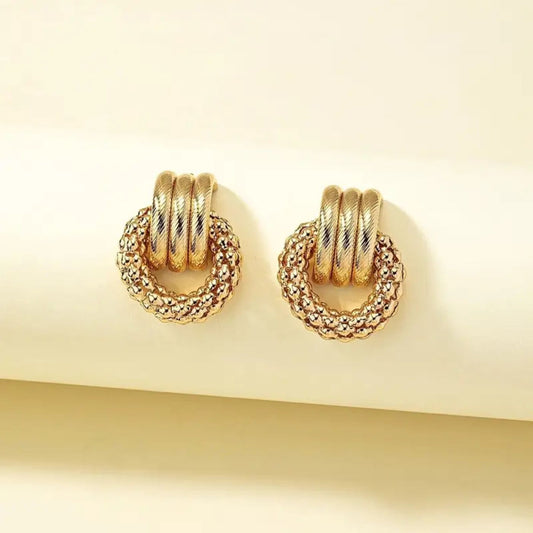 Elegant Braided Circle Earrings