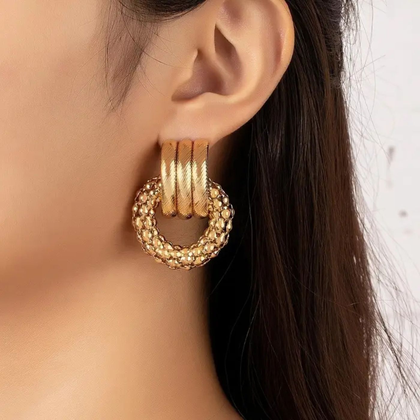 Elegant Braided Circle Earrings