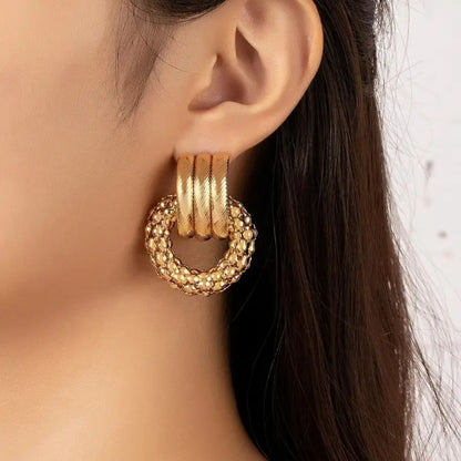 Elegant Braided Circle Earrings