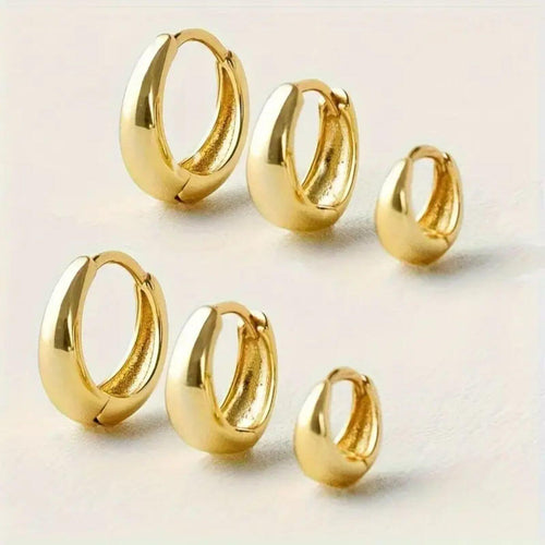 Elegant Classic Thick Hoop Earrings
