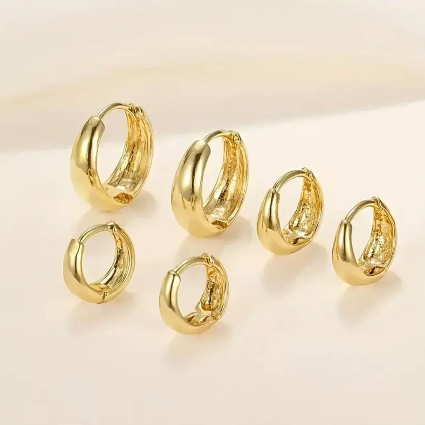Elegant Classic Thick Hoop Earrings