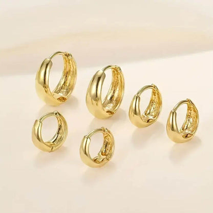 Elegant Classic Thick Hoop Earrings