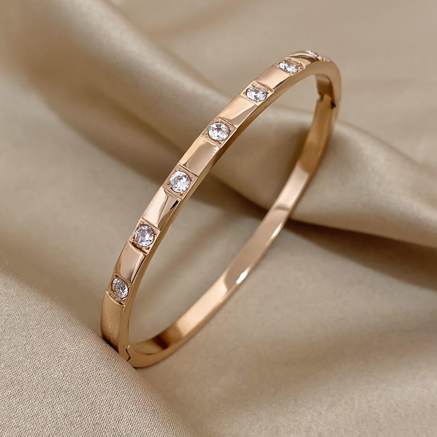 Elegant Crystal Bangle Bracelet