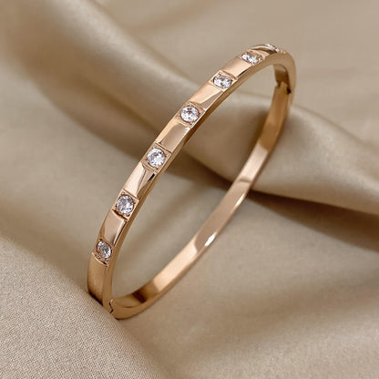 Elegant Crystal Bangle Bracelet