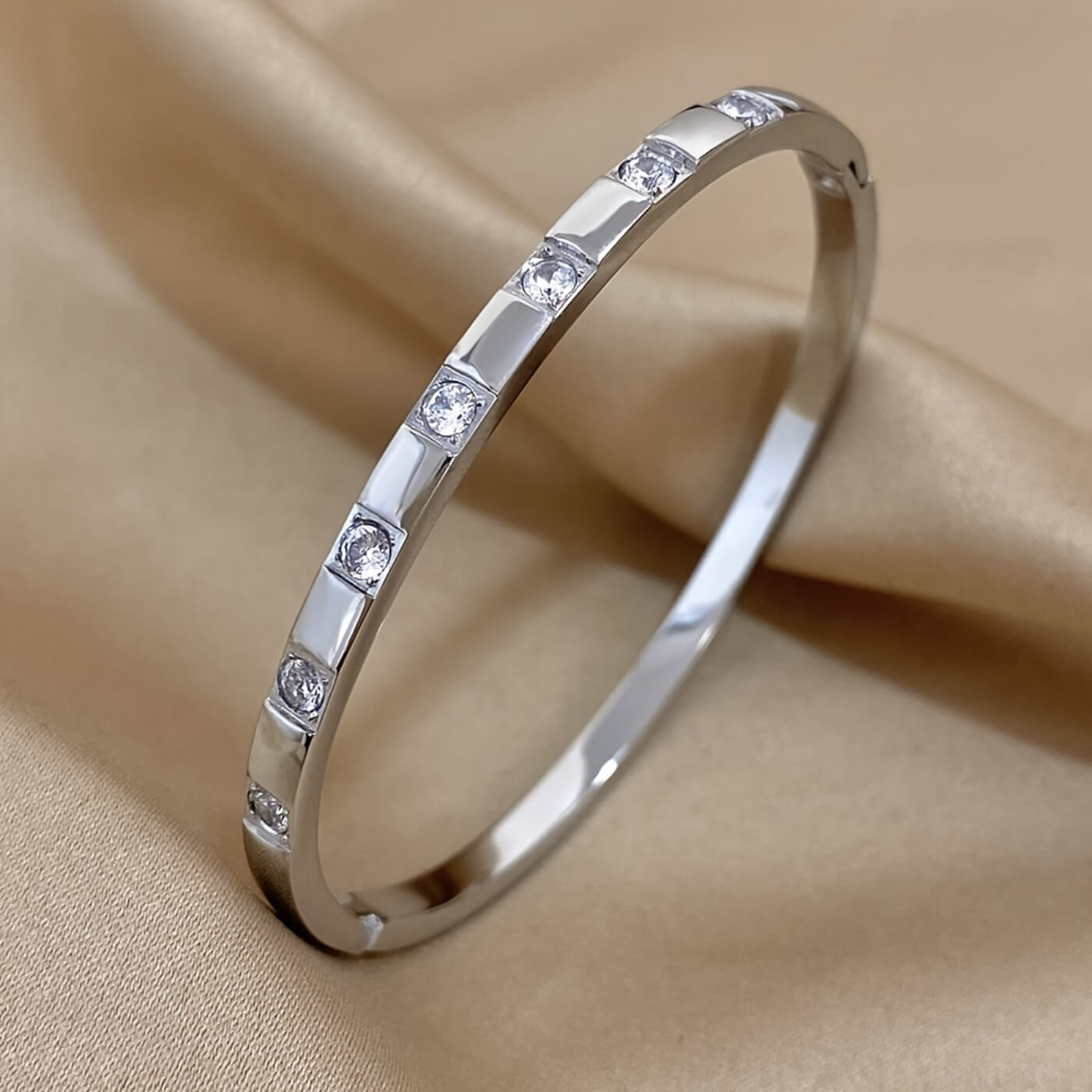 Elegant Crystal Bangle Bracelet