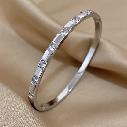 Elegant Crystal Bangle Bracelet