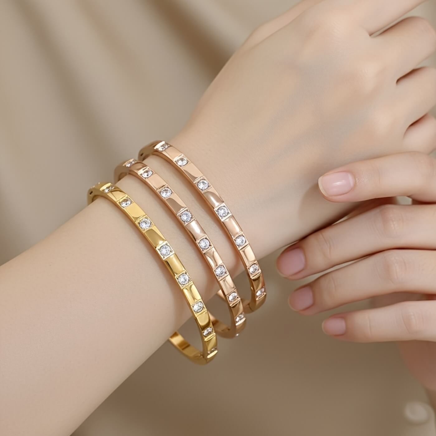 Elegant Crystal Bangle Bracelet