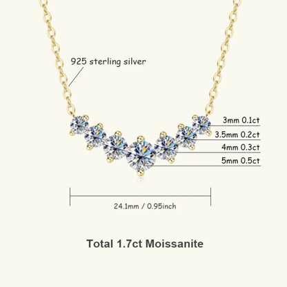 Elegant Crystal Curve Pendant Necklace