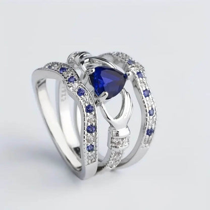 Elegant Crystal Hand-Hold Ring Set