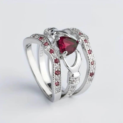 Elegant Crystal Hand-Hold Ring Set