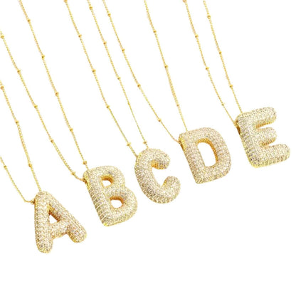 Elegant Crystal Initial Necklace