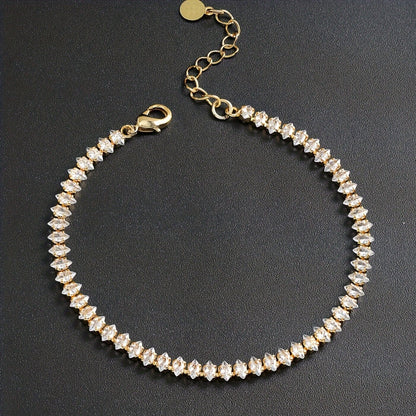 Elegant Crystal Link Bracelet