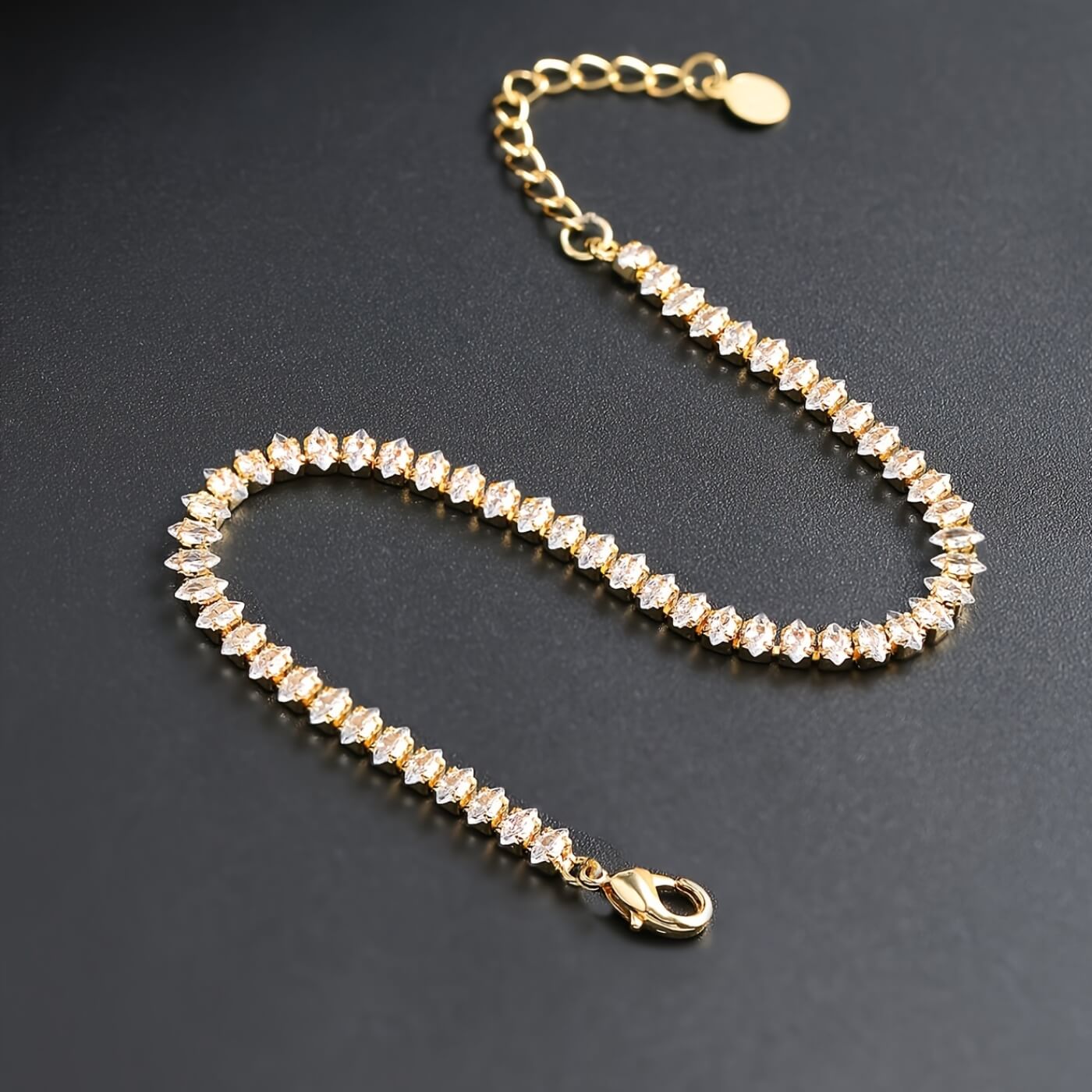 Elegant Crystal Link Bracelet