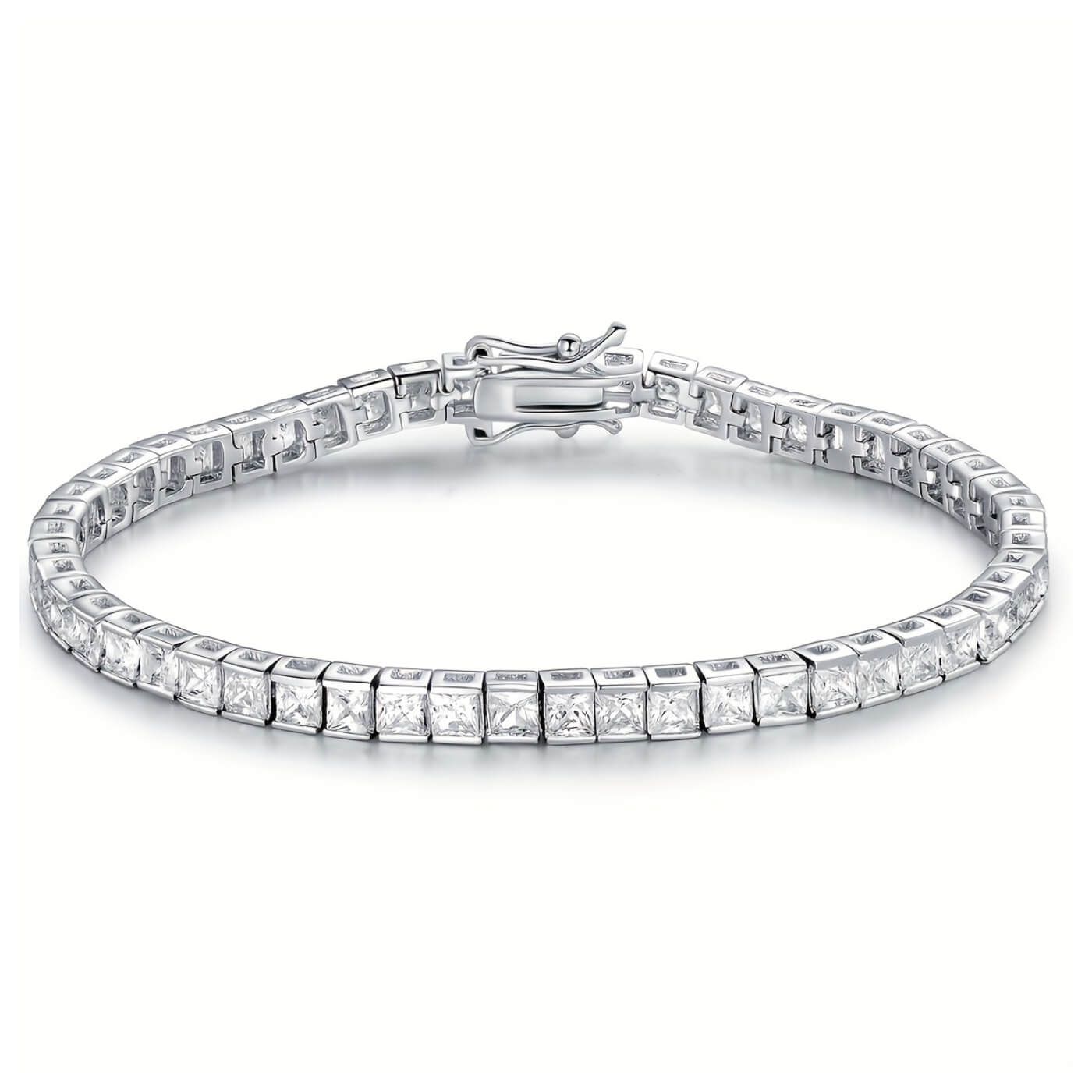 Elegant Crystal Square-Cut Bracelet