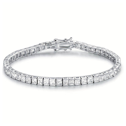 Elegant Crystal Square-Cut Bracelet