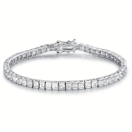 Elegant Crystal Square-Cut Bracelet