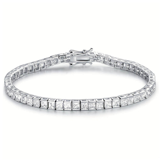 Elegant Crystal Square-Cut Bracelet