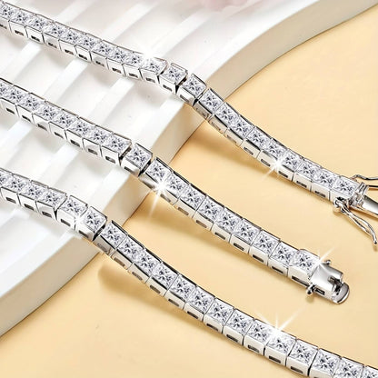 Elegant Crystal Square-Cut Bracelet