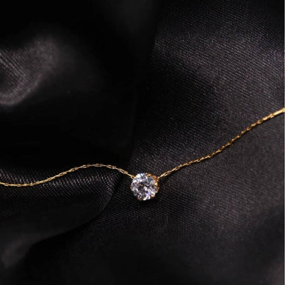 Elegant Diamond-Style Minimal Necklace