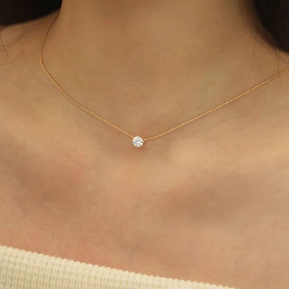 Elegant Diamond-Style Minimal Necklace