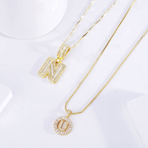Elegant Diamond Accent Initial Necklace