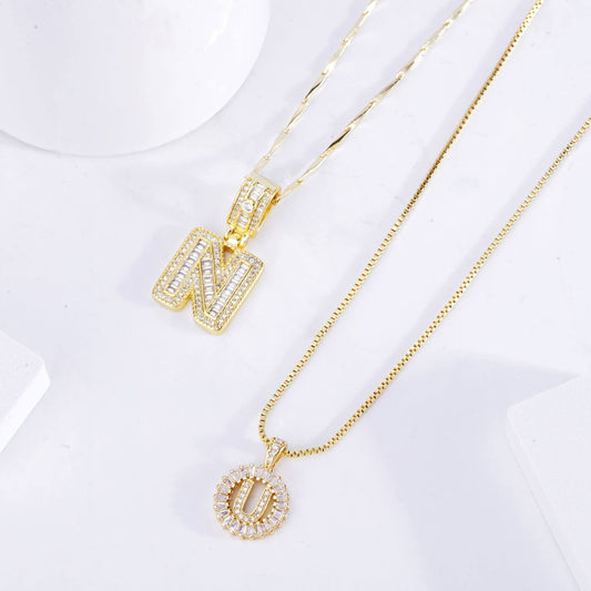 Elegant Diamond Accent Initial Necklace