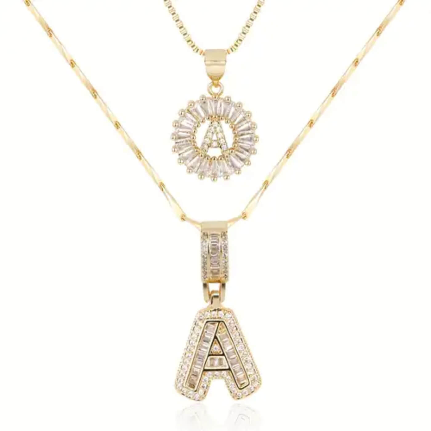 Elegant Diamond Accent Initial Necklace