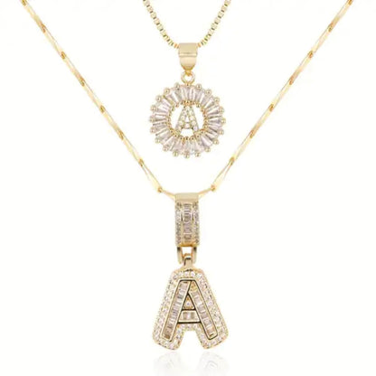 Elegant Diamond Accent Initial Necklace