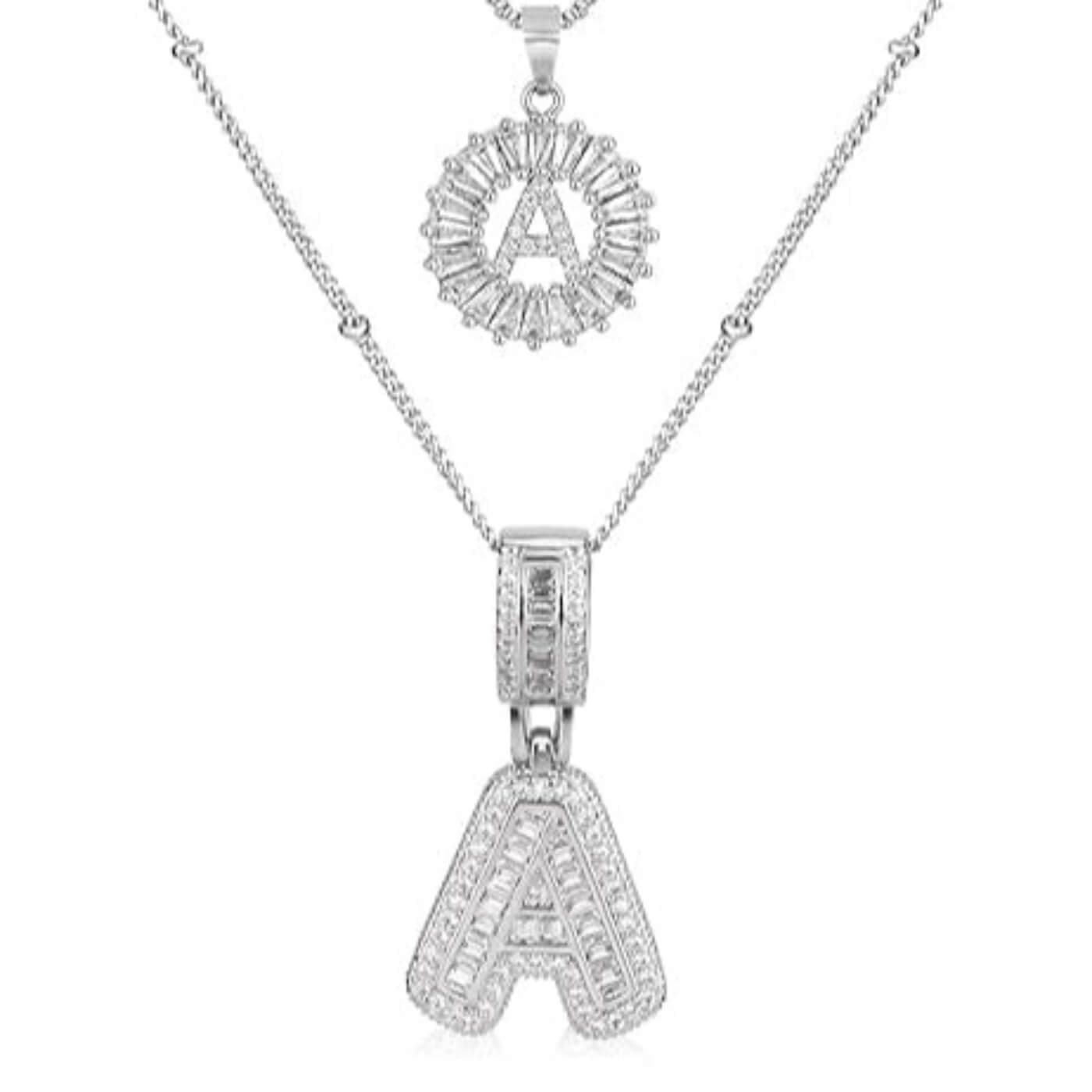 Elegant Diamond Accent Initial Necklace